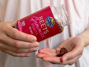 Beetroot Gummies by Garden of Life in hand 