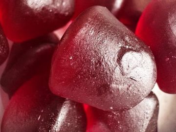 Beets gummy closeup