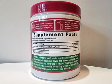Supplement facts Nature's Truth Powder Beetroot 