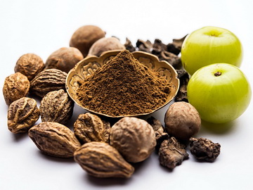 Ayurveda formula of amla, haritaki bibhitaki