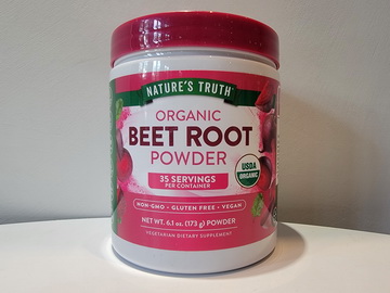 Beetroot Powder by Nature's Truth brand on table